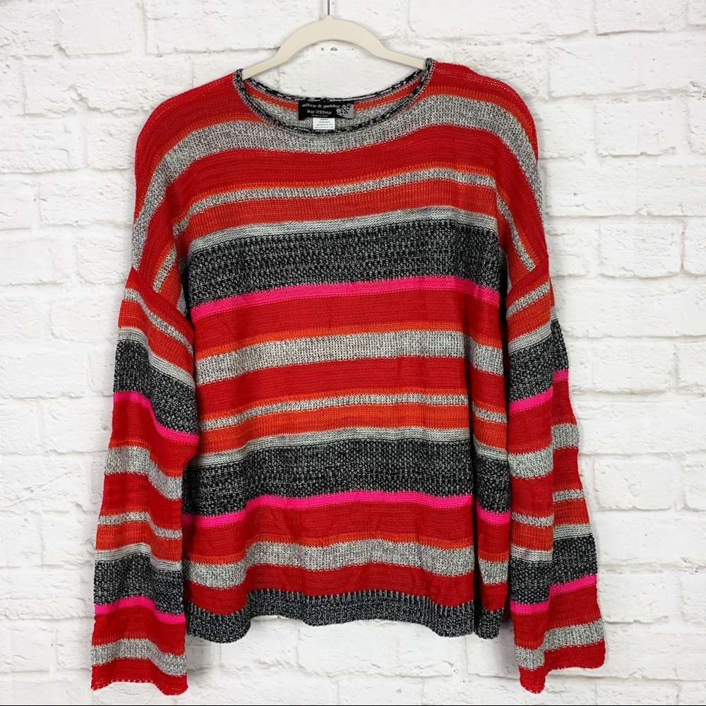 Alley & Gabby 212NY Striped Knit Acrylic Sweater - Picture 1 of 6